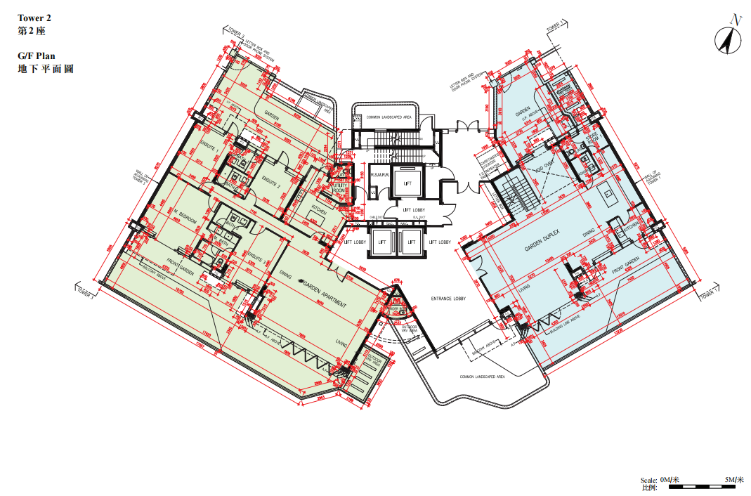 富豪・山峰 平面圖則 270度景觀布局設計